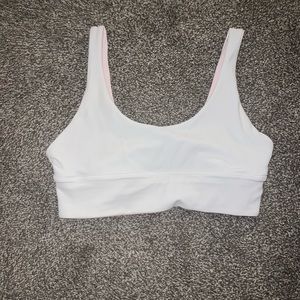 lululemon align reversible bra strawberry milkshake/white